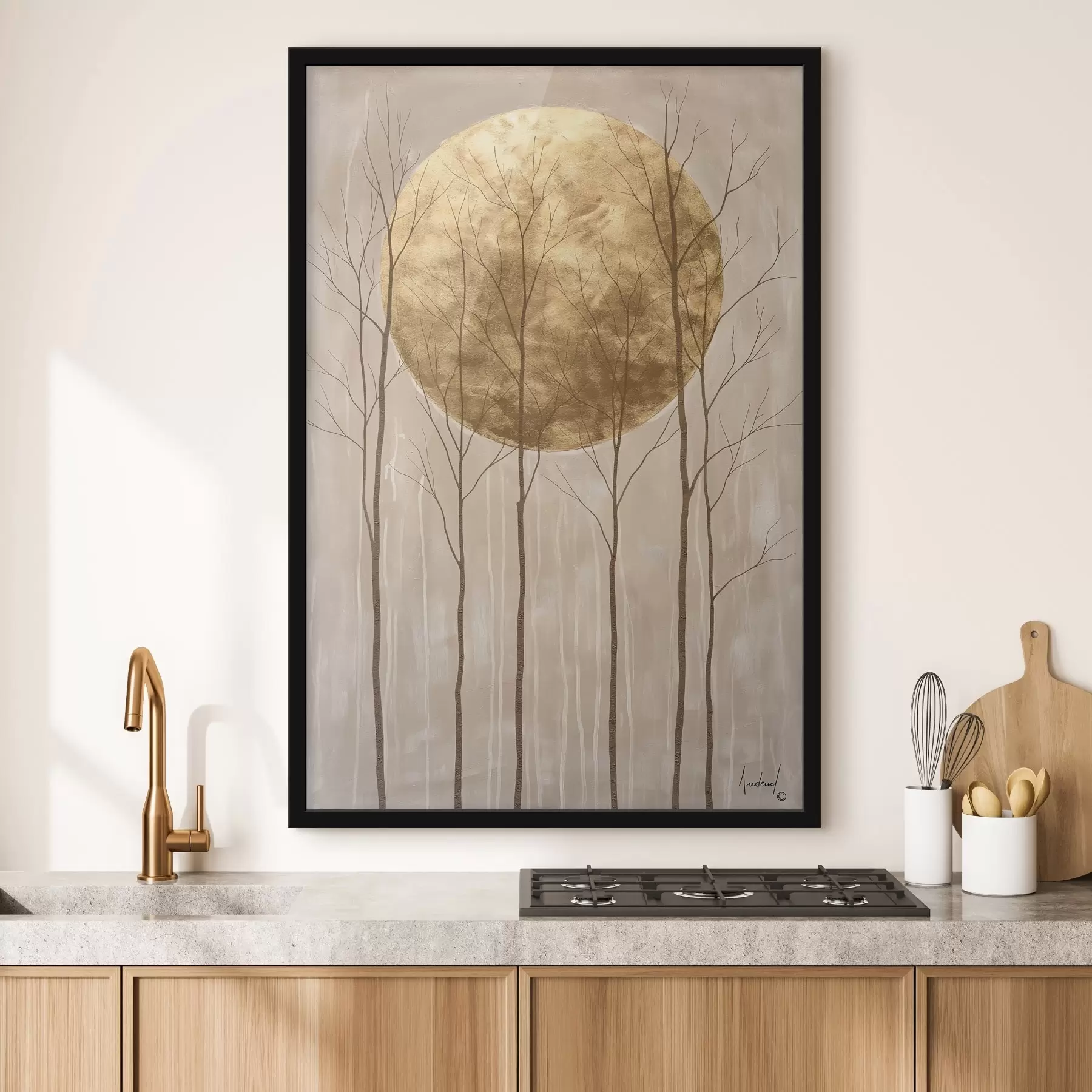 Картина Дерева і коло f47084