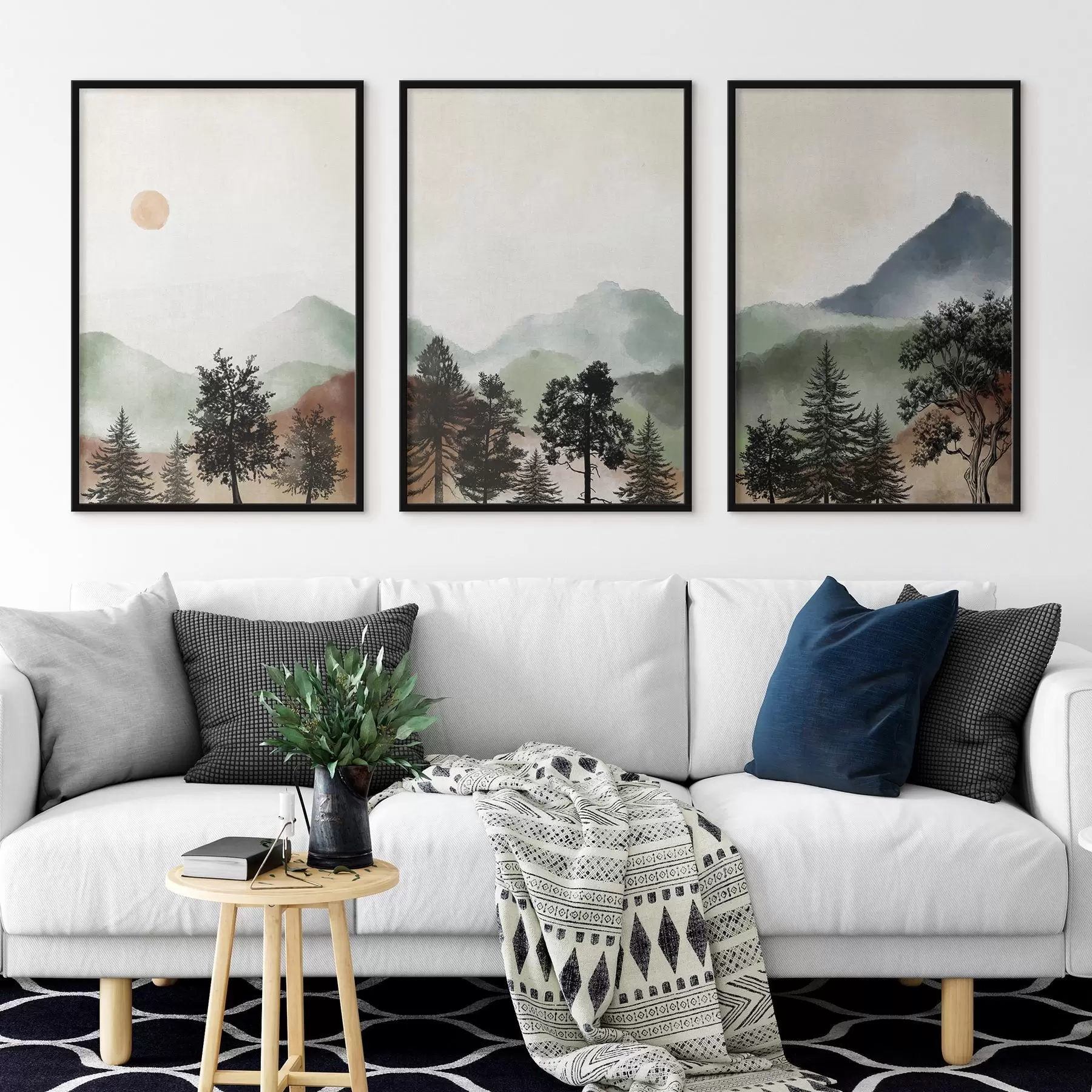 Картина Спокійний пейзаж у ніжних кольорах d00243