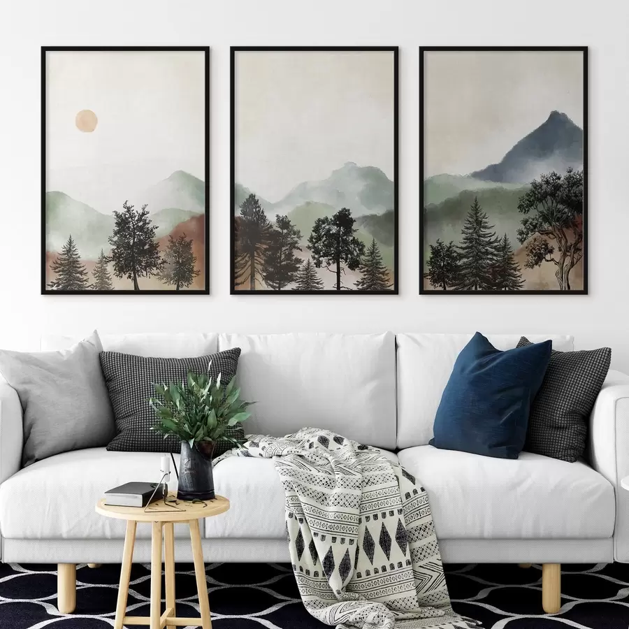 Картина Спокійний пейзаж у ніжних кольорах d00243