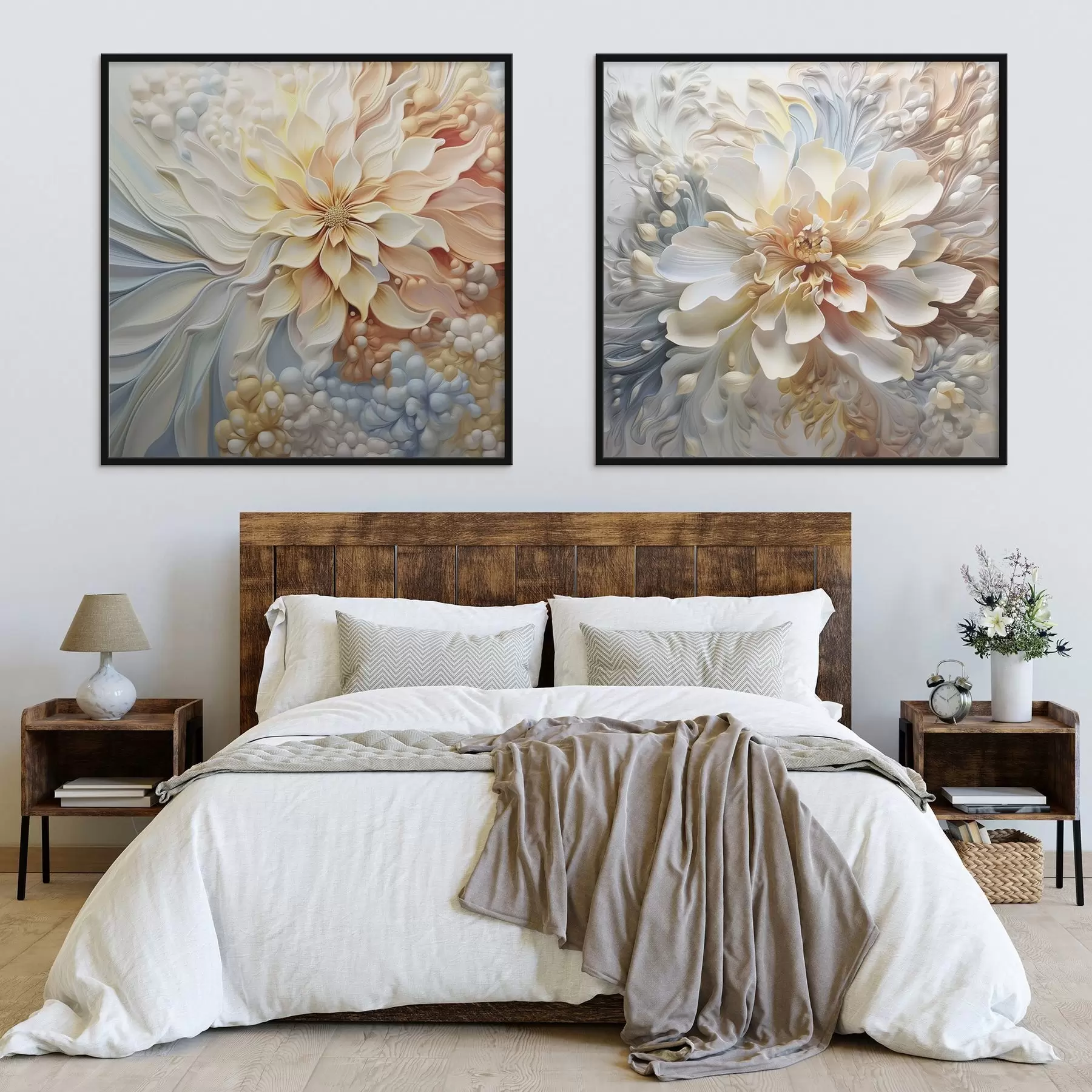 Картина Великі абстрактні незвичайні квіти d00380