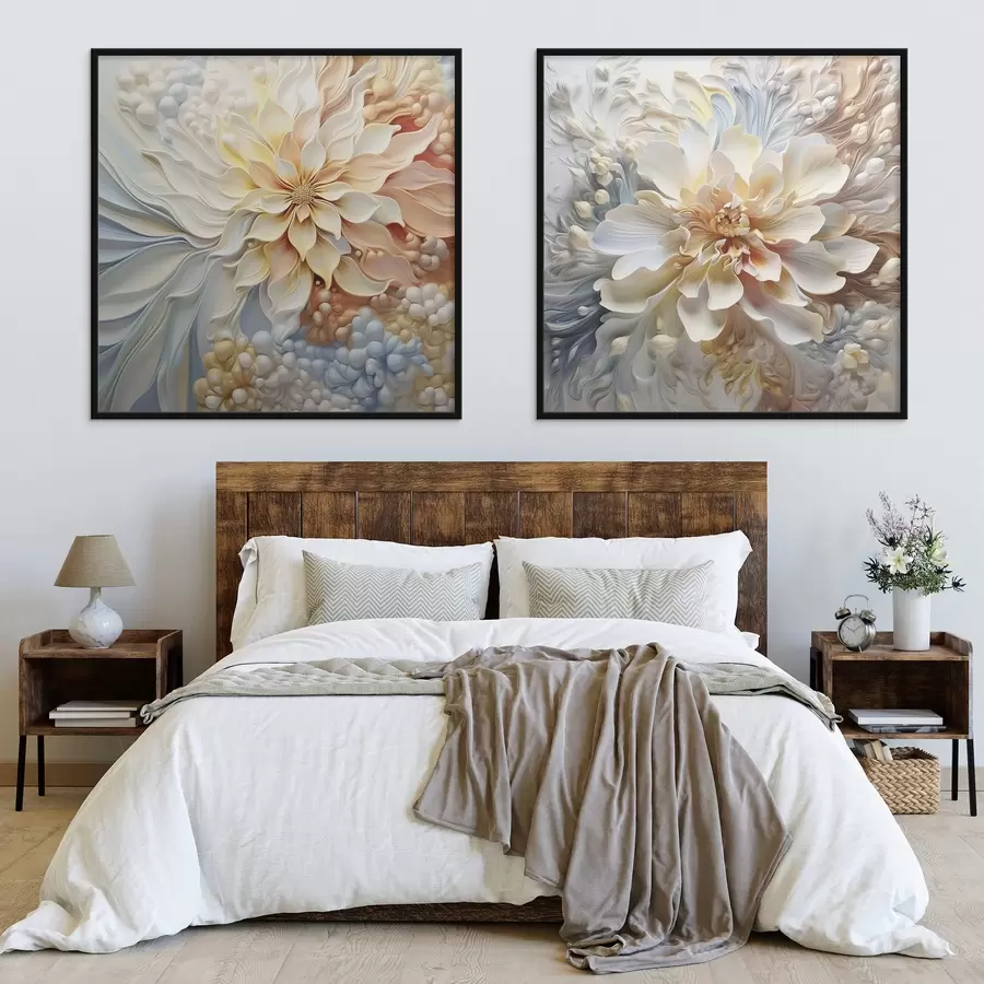 Картина Великі абстрактні незвичайні квіти d00380