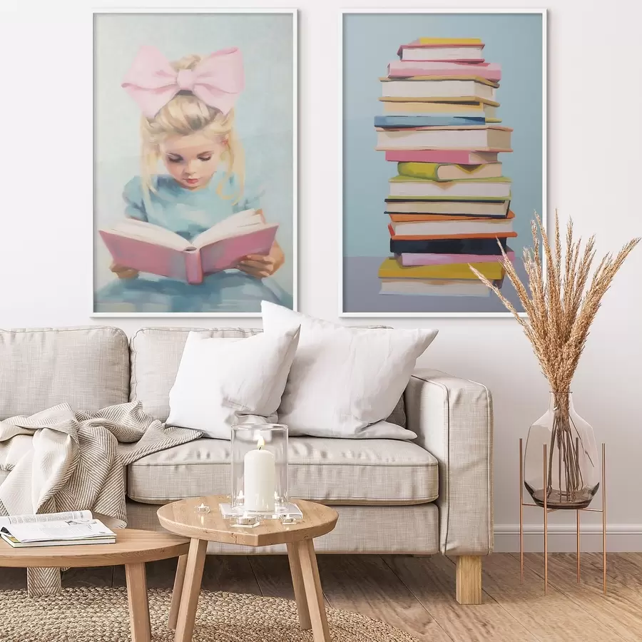 Картина Дівчинка і книжки d00395