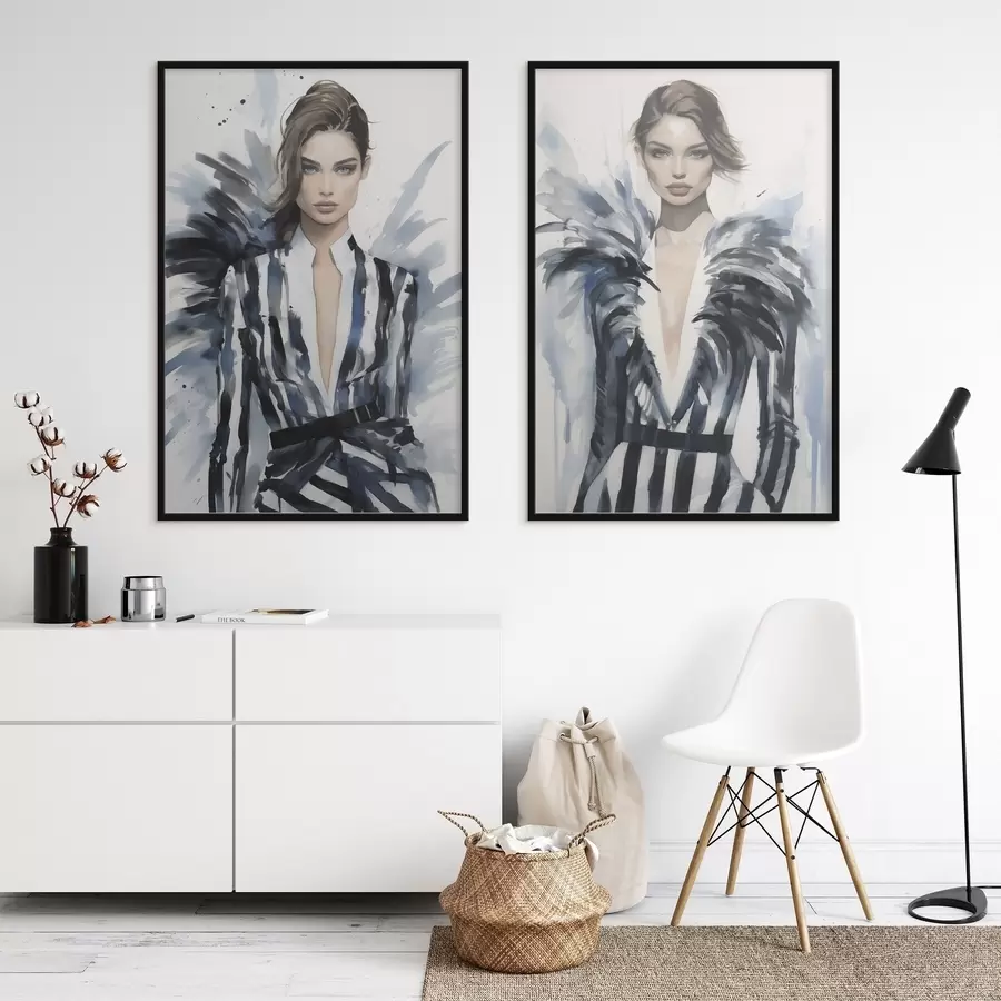 Картина Стильні дівчата-моделі d00439