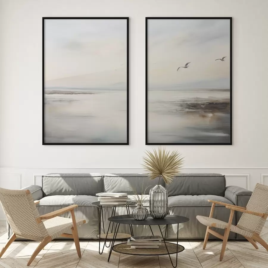 Картина Чайки на пляжі d00463