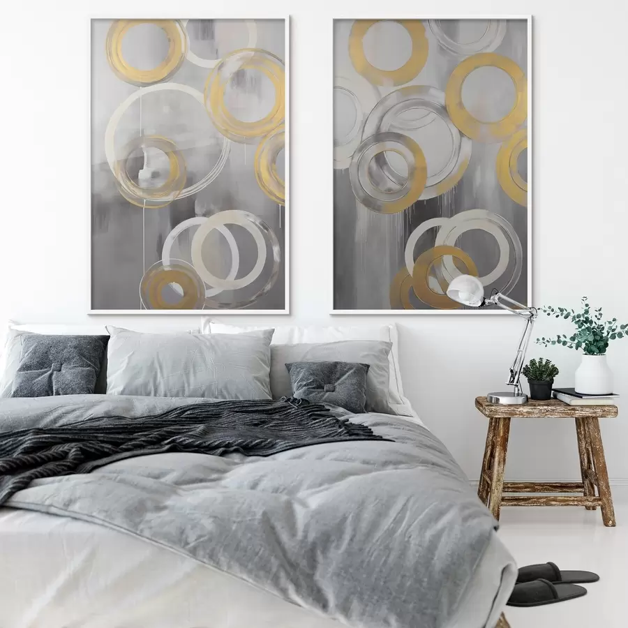 Картина Абстракція з колами d00509