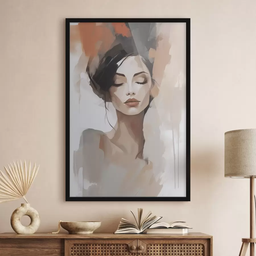 Картина Абстрактний портрет дівчини f47151