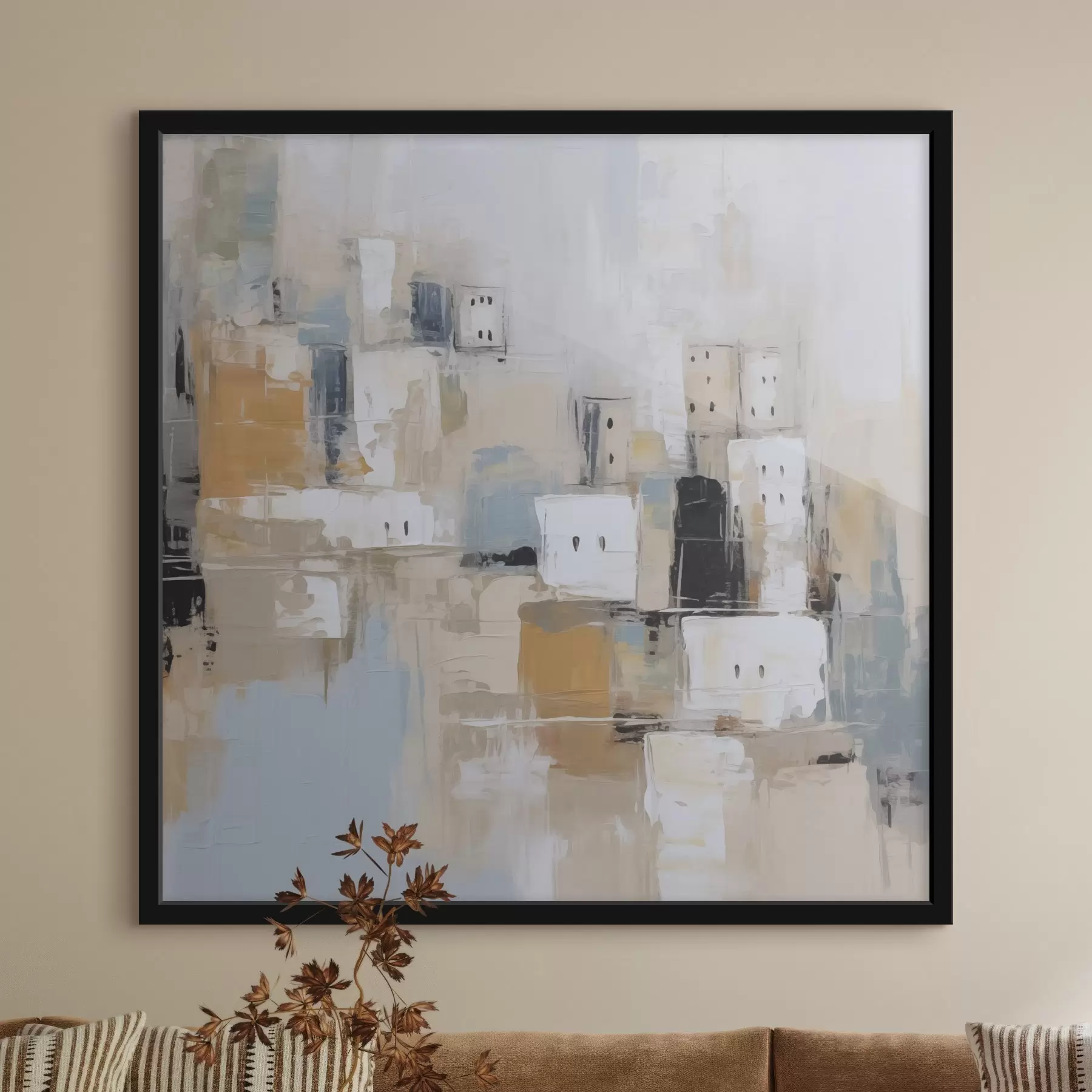 Картина Абстрактна міська імітація живопису f47242