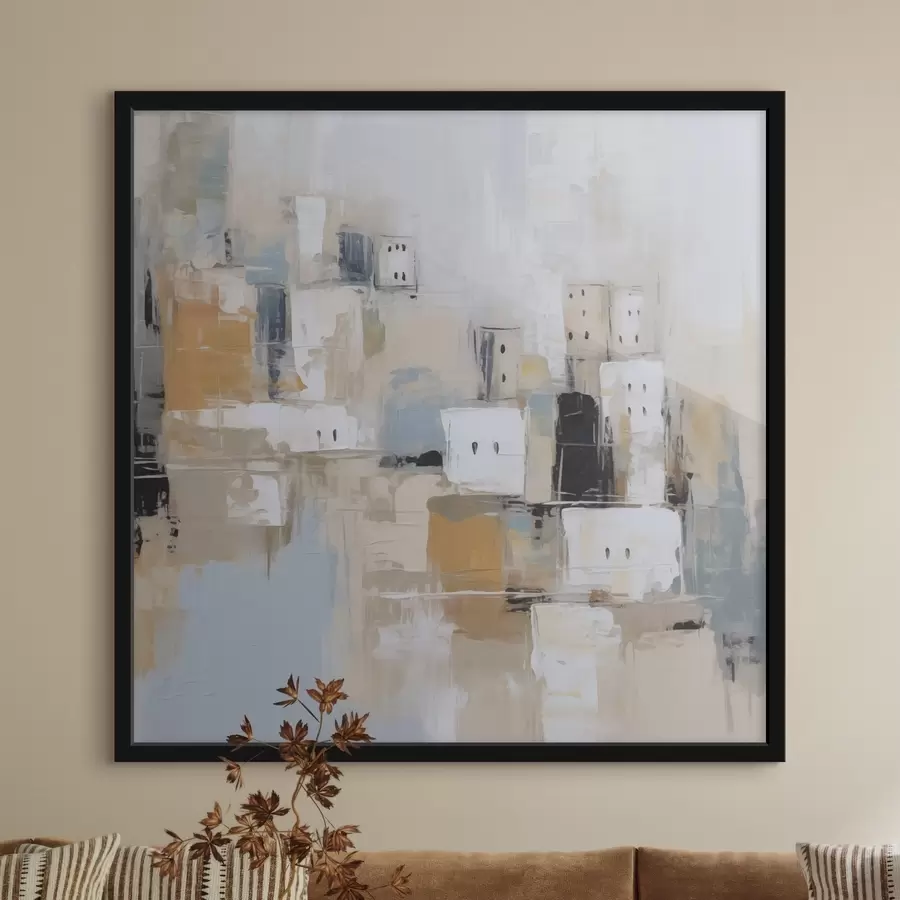 Картина Абстрактна міська імітація живопису f47242