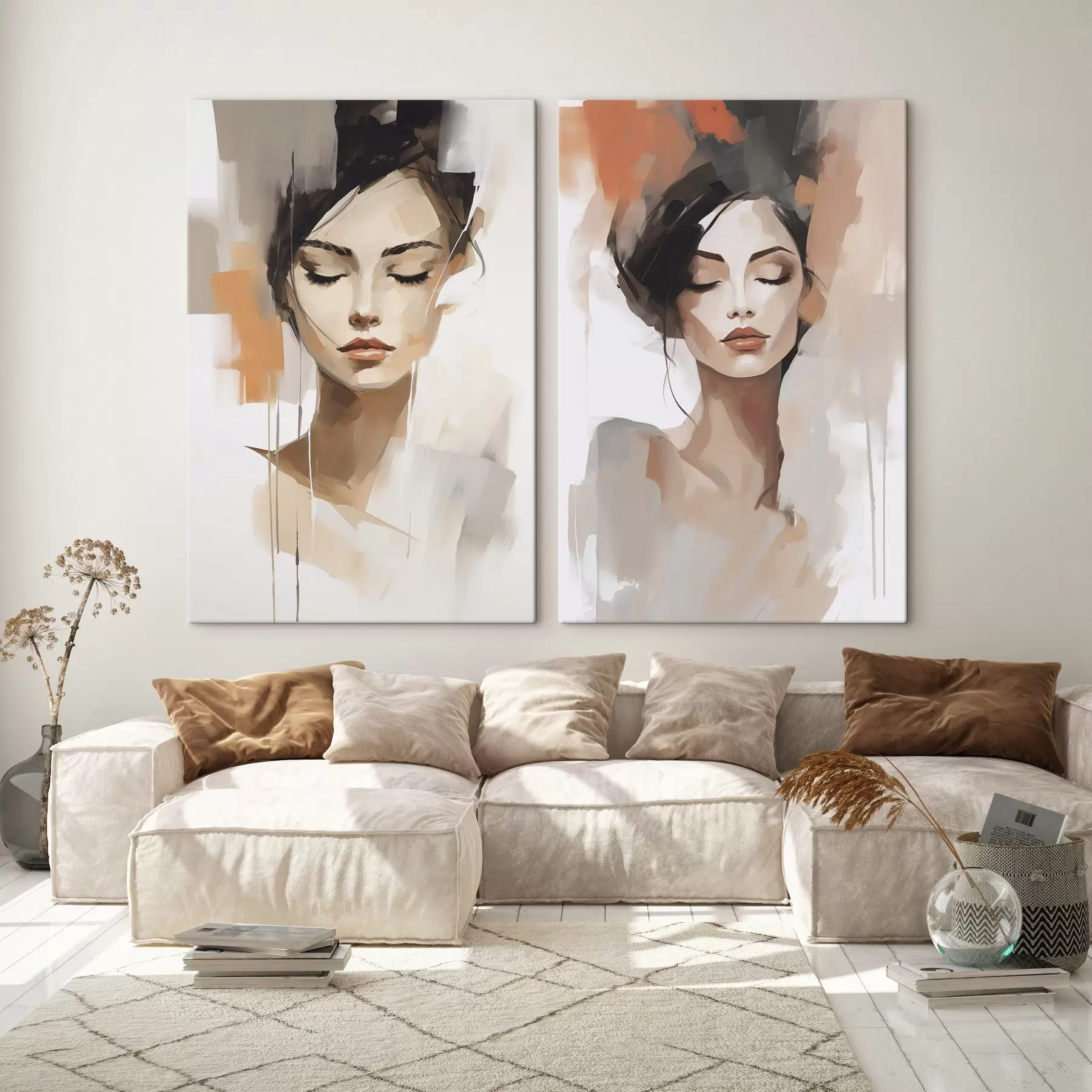 Картина Абстрактний портрет дівчини m01159