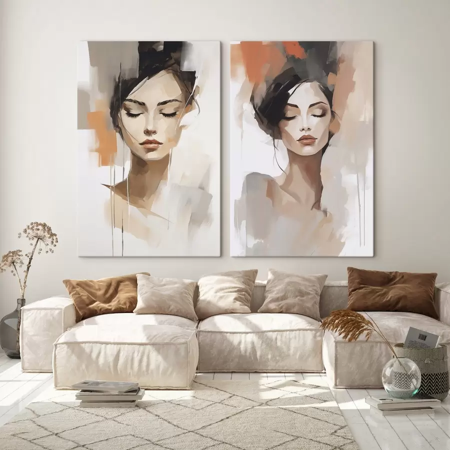 Картина Абстрактний портрет дівчини m01159