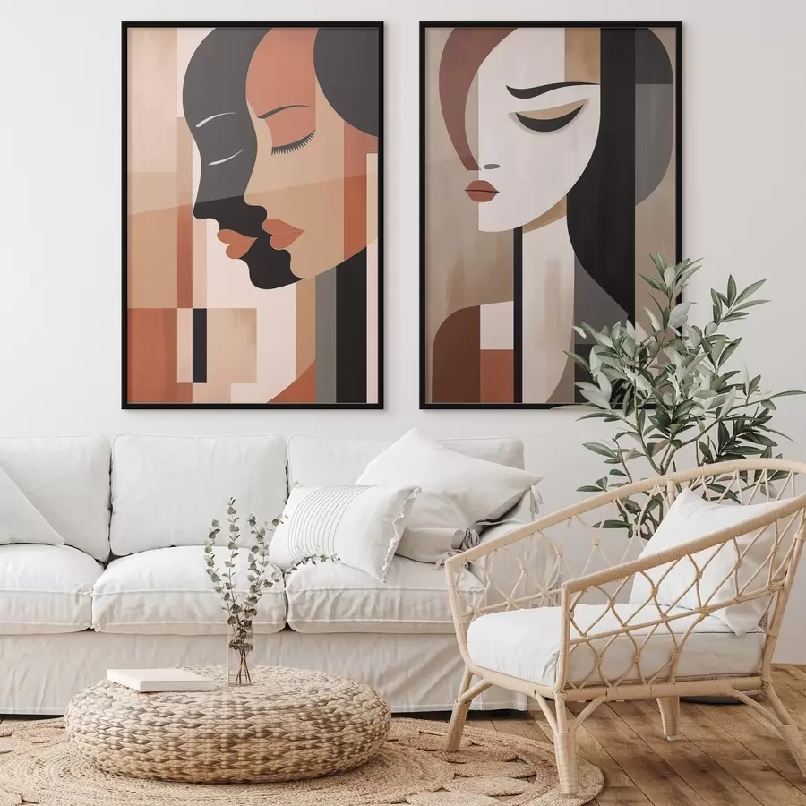 Картина Абстрактні обличчя d00847