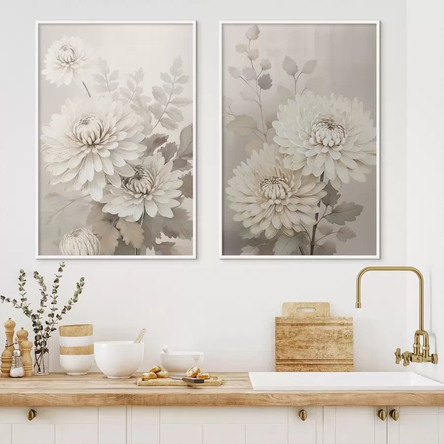 Картина Абстрактні хризантеми d00856