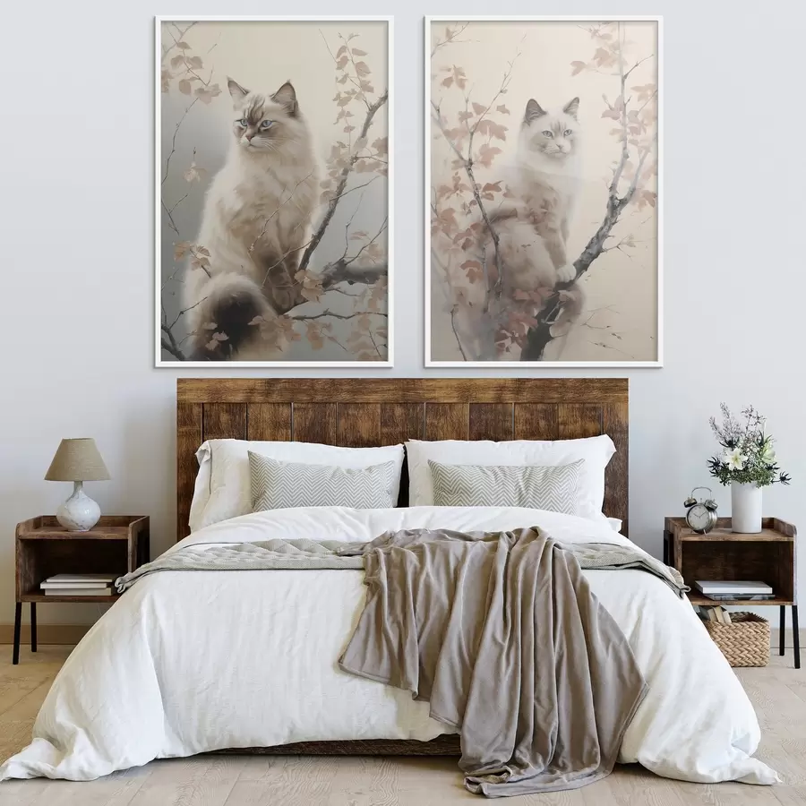 Картина Кіт на гілці дерева d00871