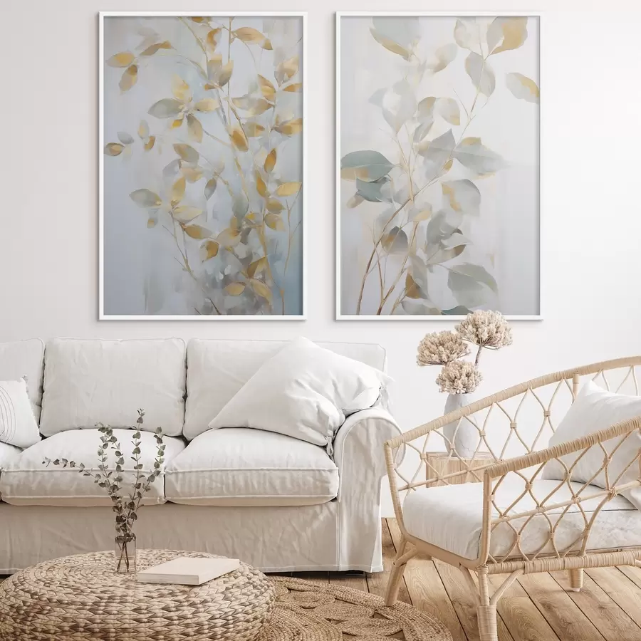 Картина Абстрактні листя імітація живопису d00907