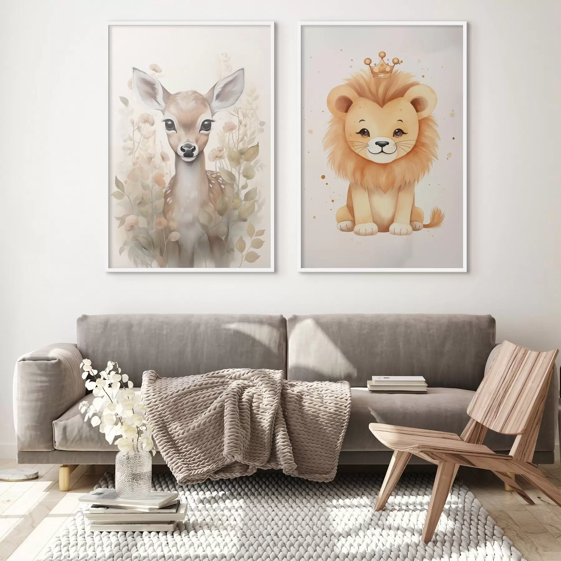 Картина Олень і лев d00922