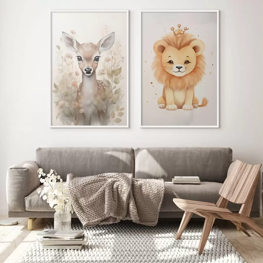 Картина Олень і лев d00922