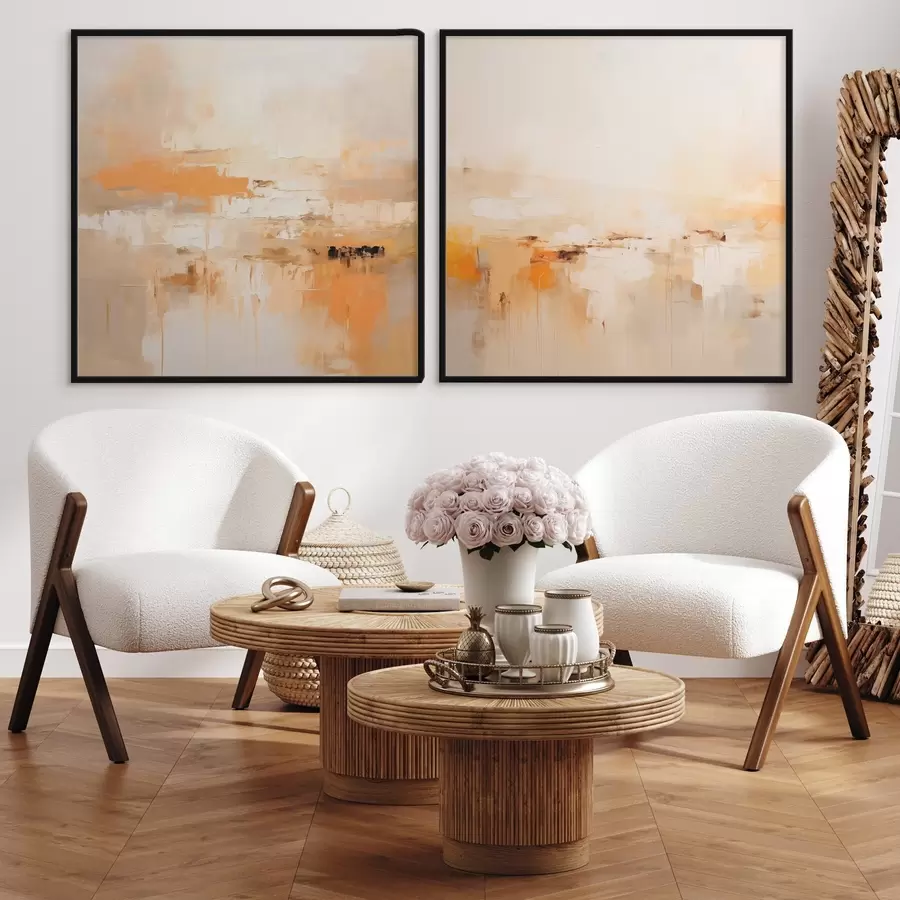 Картина Легка абстрактна картина в осінніх відтінках d00895