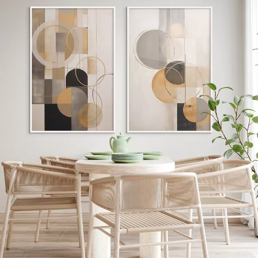 Картина Геометрична абстракція з колами d00858