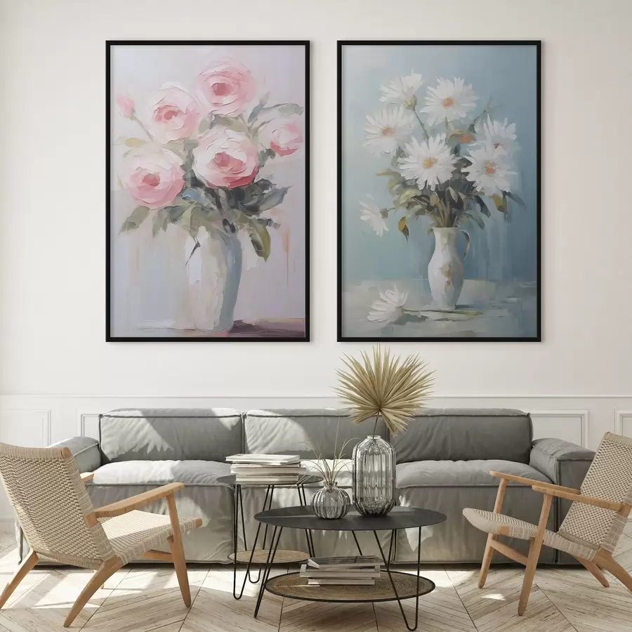 Картина Квіти у вазі, імітація картини d01027