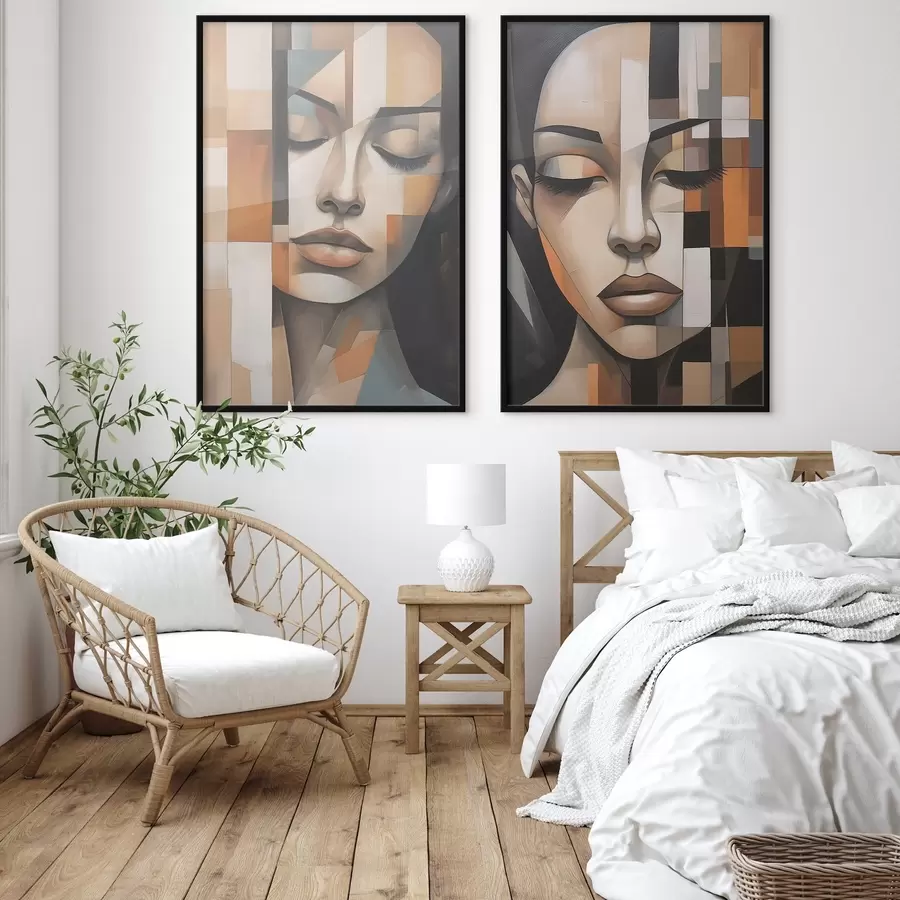 Картина Кубістичний портрет жінки d01023