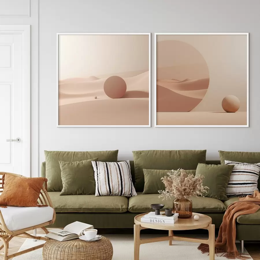 Картина Композиція зі спокійними просторами та геометричною формою d00990