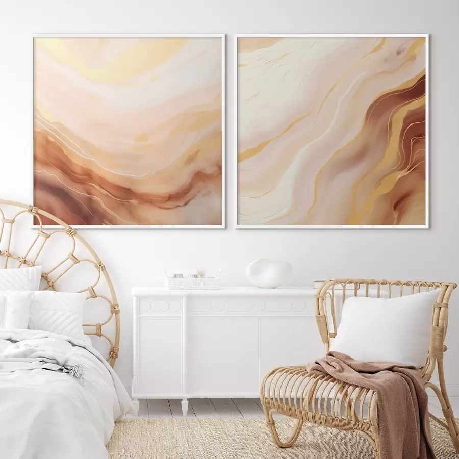 Картина Легкі хвилясті структури в техніці акварелі d00991