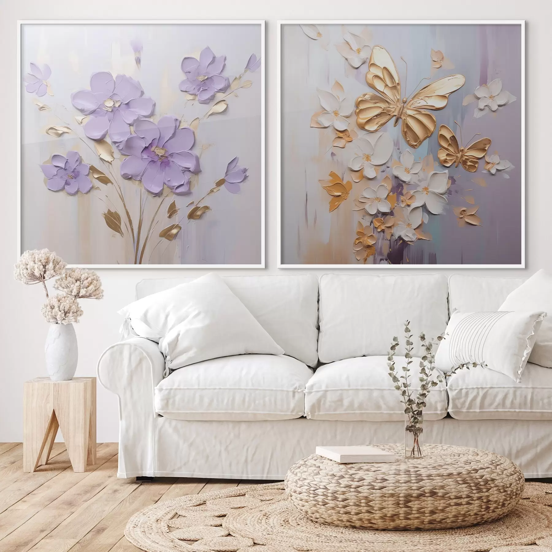 Картина Імітація малювання метеликів і квітів d01046