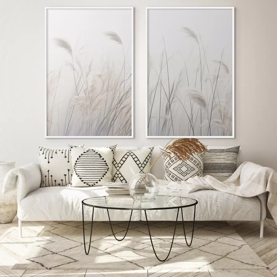 Картина Ніжні рослини на світлому тлі d01065