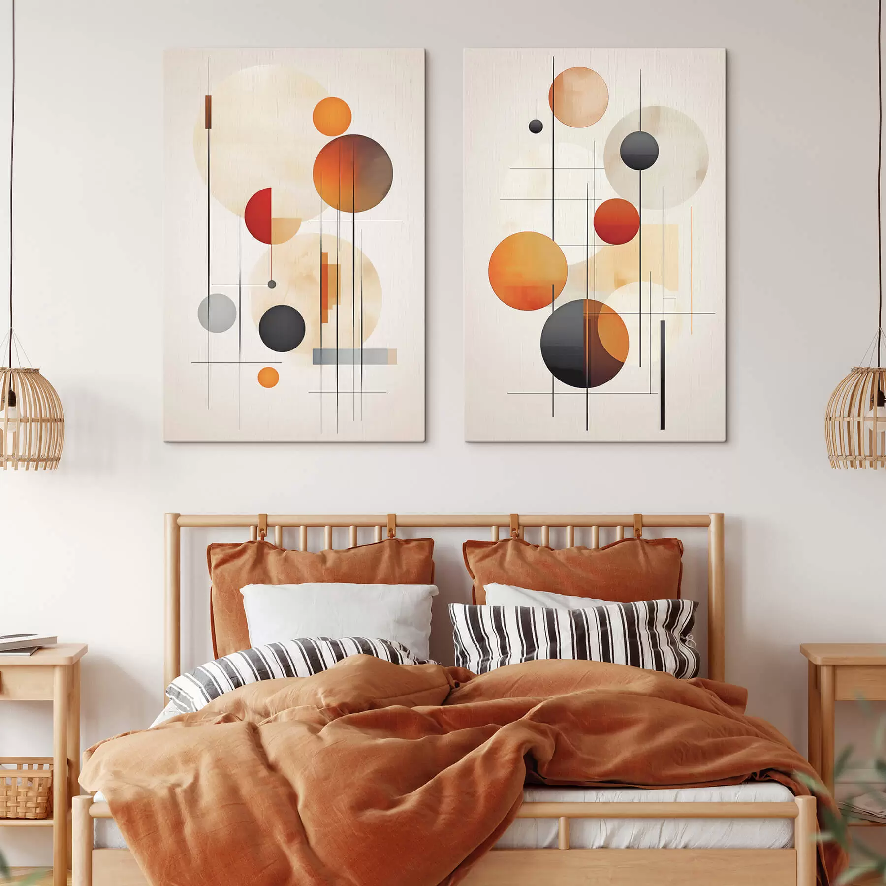 Картина Геометрична абстракція з кулями m01103