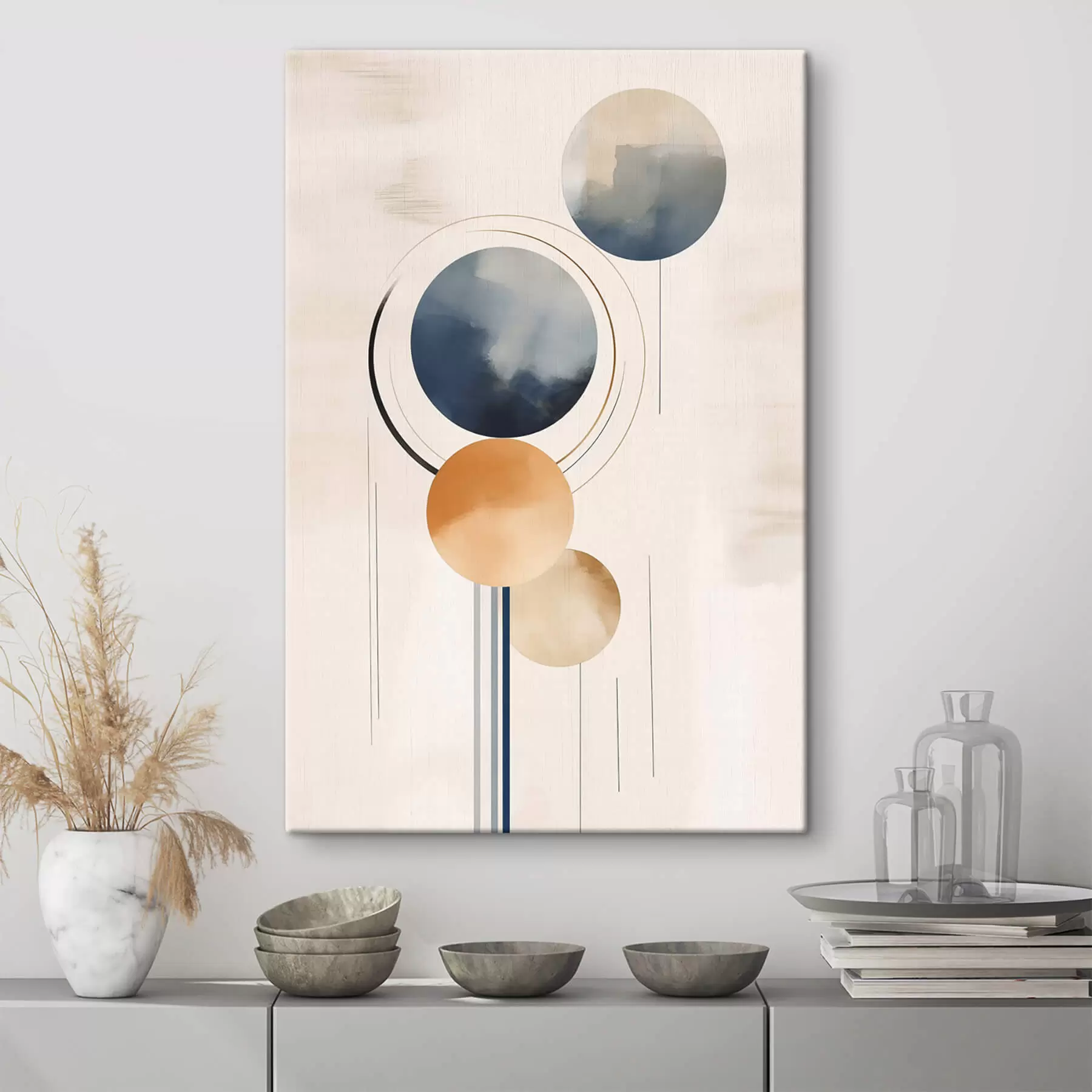 Картина Абстракція зі сферами s47100