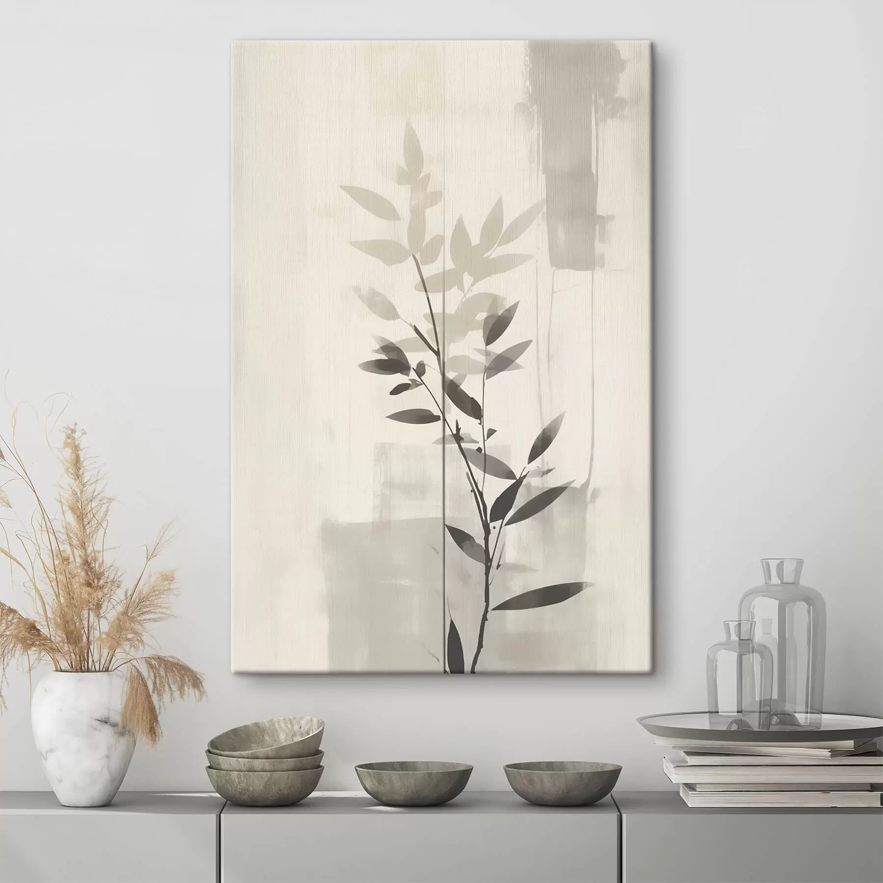 Картина Абстрактні гілки листя s47102