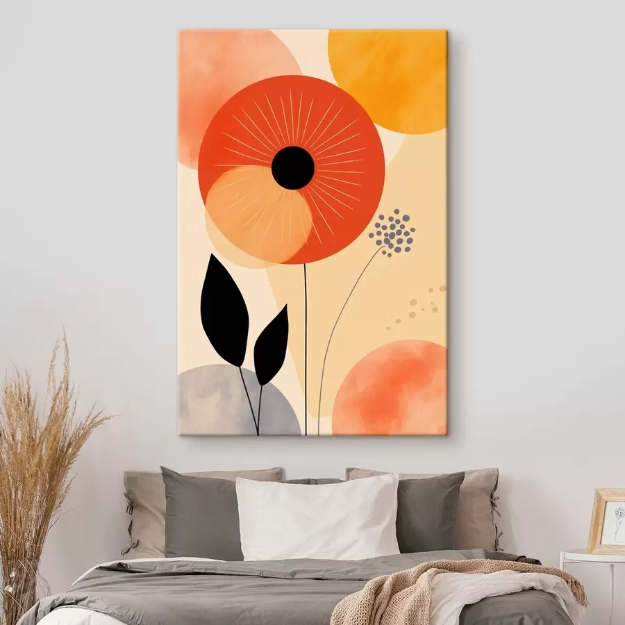 Картина Декоративне квіткове мистецтво в стилі цифрової ілюстрації s46927