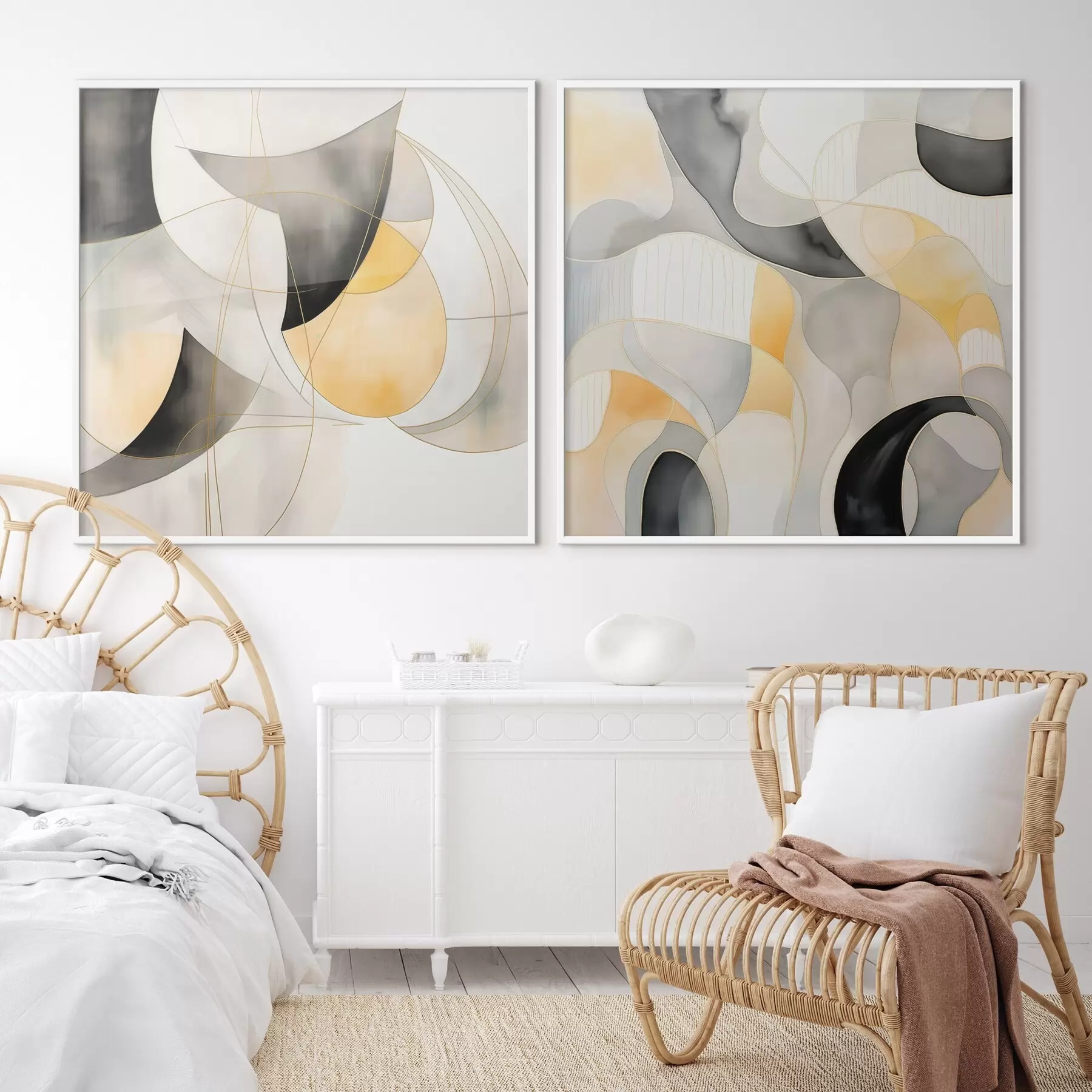 Картина Органічна абстракція в сучасному стилі d00902