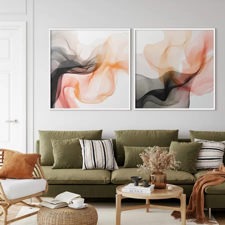 Картина Енергія помаранчевого та чорного кольорів d00904