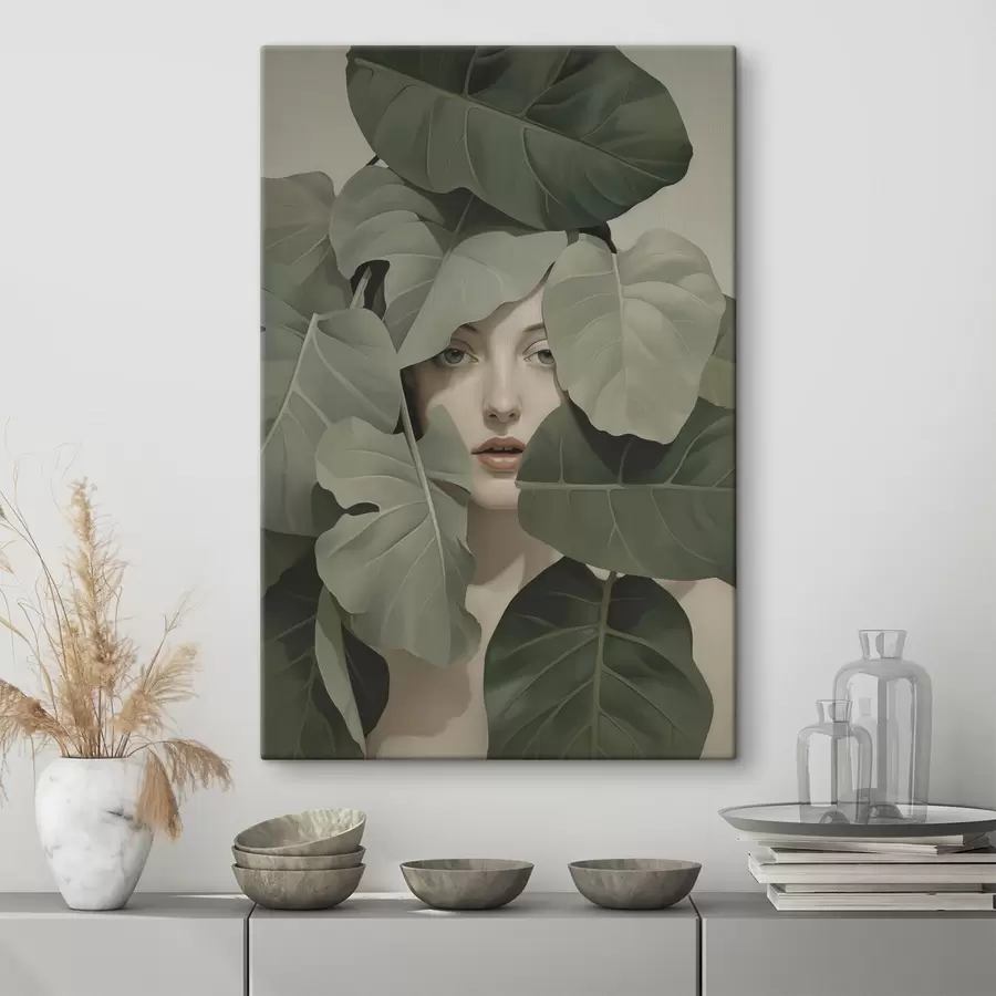 Картина Портрет дівчини в листі s47331