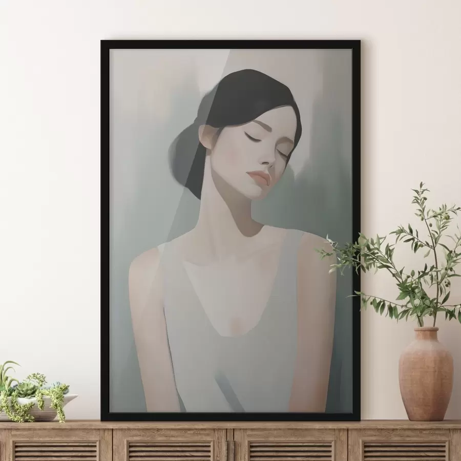 Картина Дівчина із закритими очима f47341