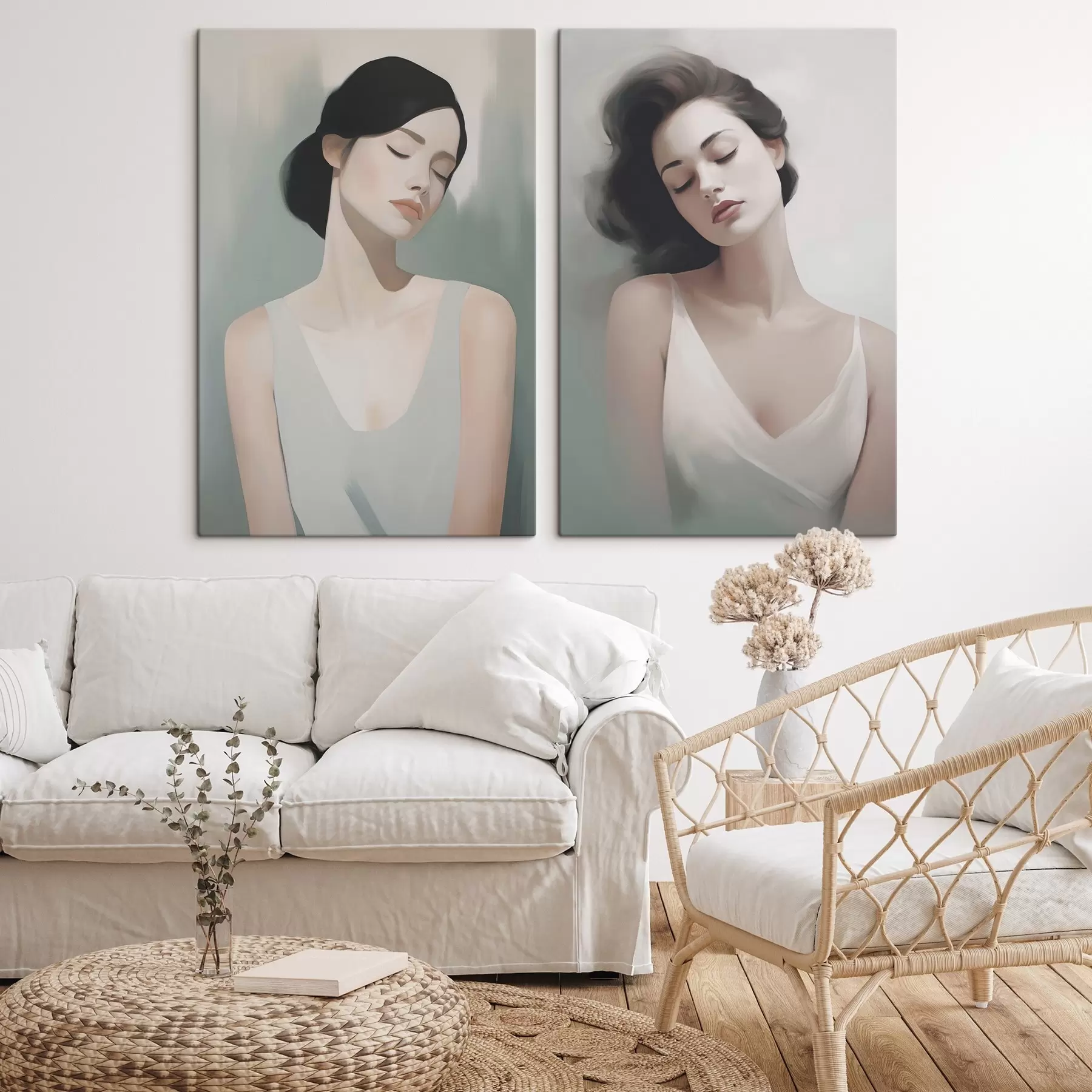 Картина Дівчина із закритими очима m01188