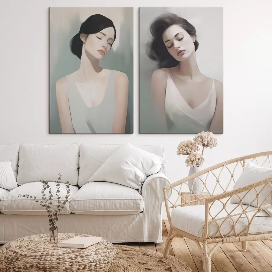 Картина Дівчина із закритими очима m01188