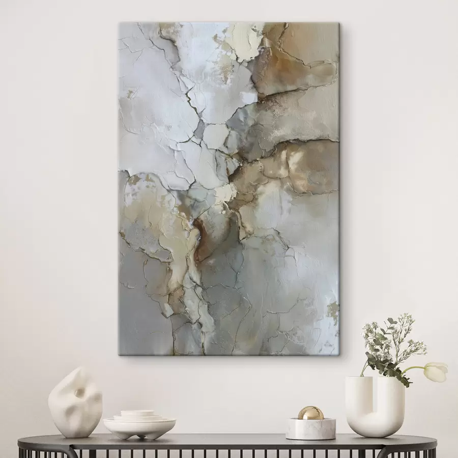 Картина імітація абстрактної текстури з тріщинами s47118