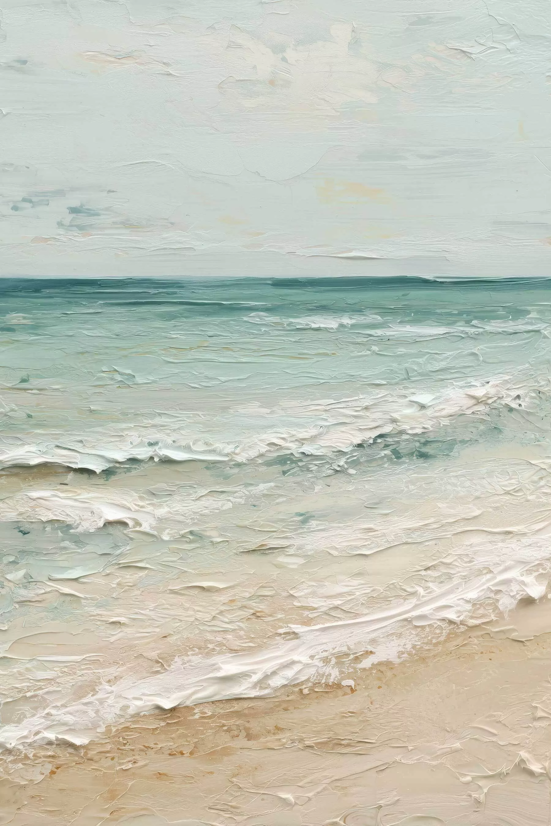 Картина морське узбережжя в стилі олійного живопису s47120