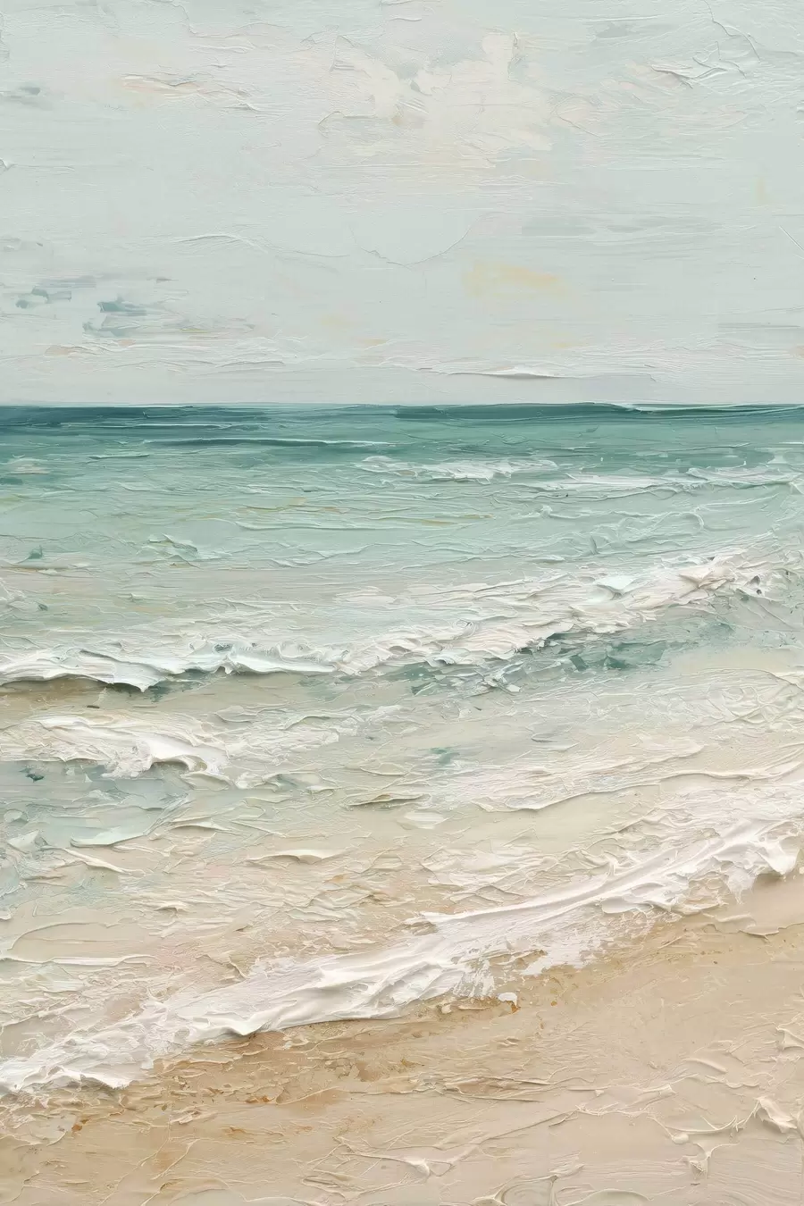 Картина морське узбережжя в стилі олійного живопису s47120