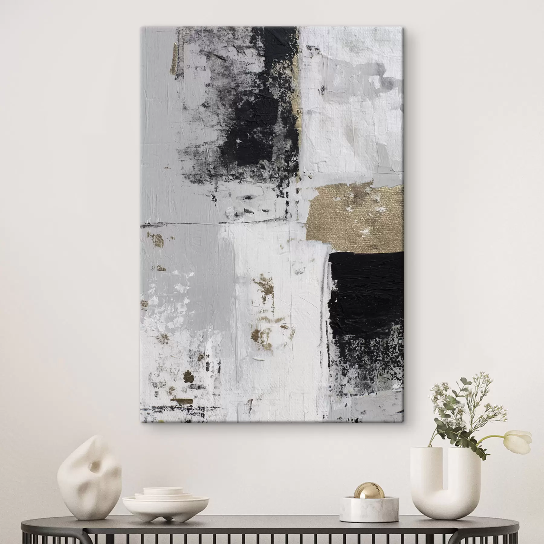 Картина сучасна абстракція в контрастних кольорах s47134