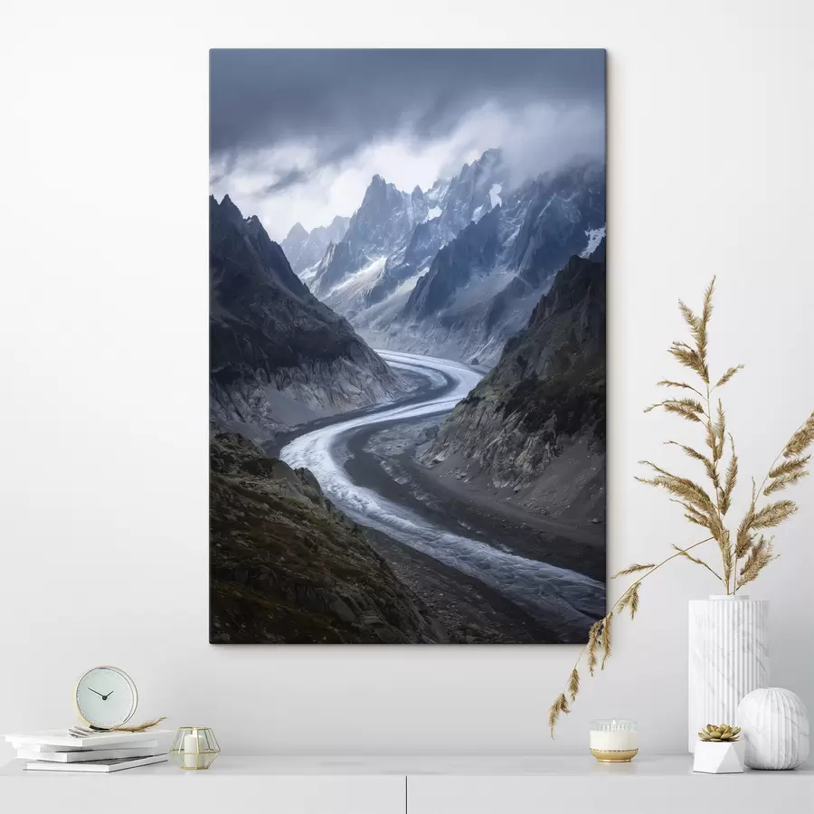 Картина гірський пейзаж з хмарами s47142