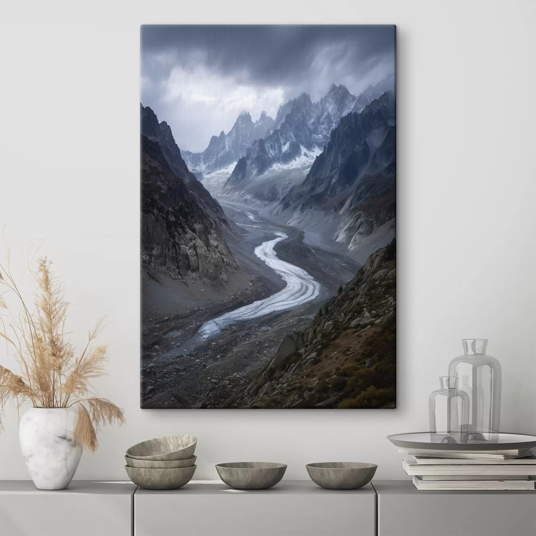 Картина гірський пейзаж з хмарами s47143