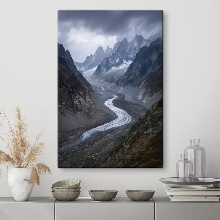 Картина гірський пейзаж з хмарами s47143