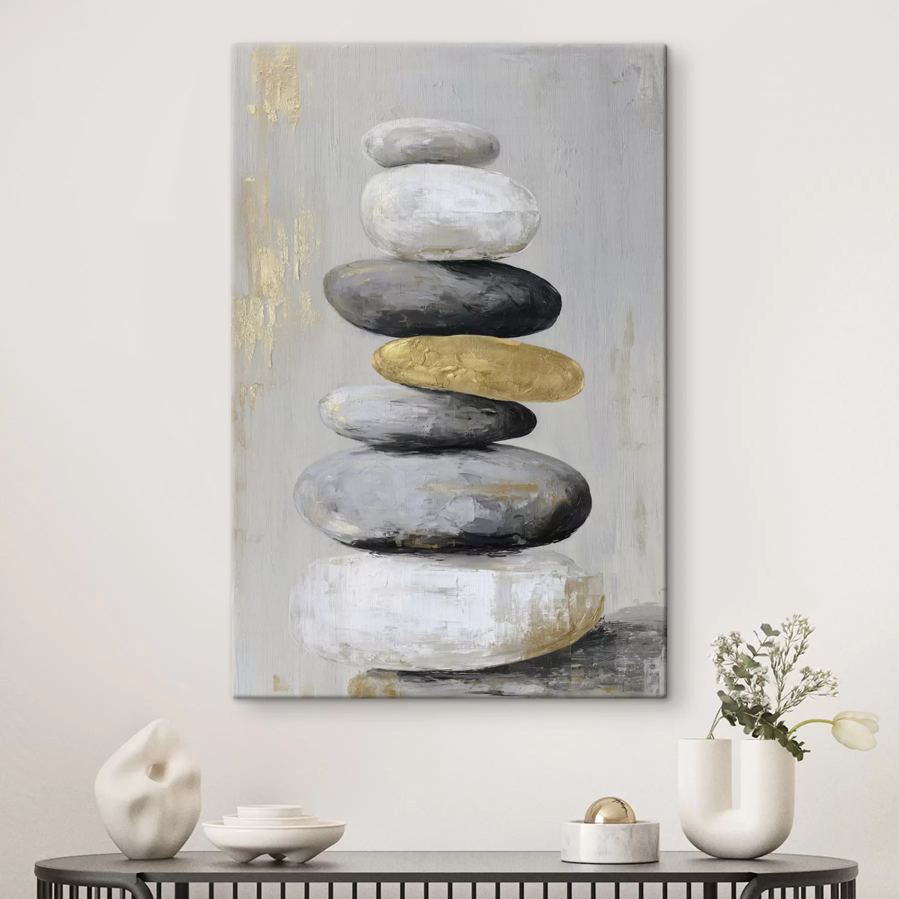 Картина великі камені в стилі живопису s47236