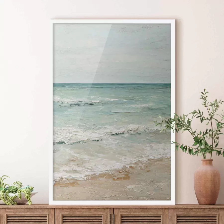 Картина морське узбережжя в стилі олійного живопису f47119