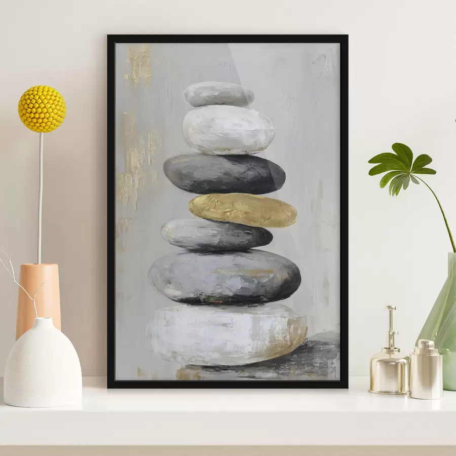 Картина великі камені в стилі живопису f47236