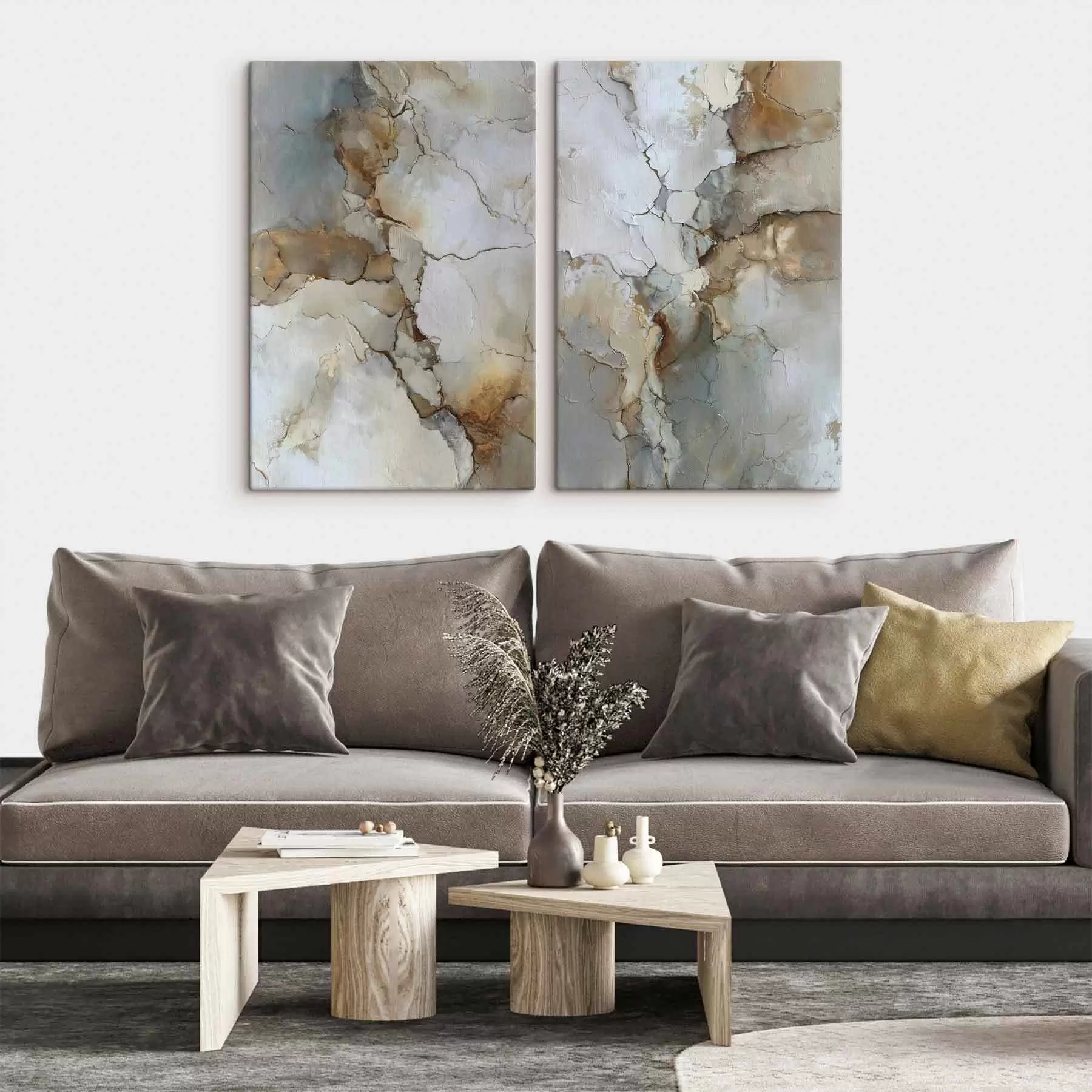 Картина імітація абстрактної текстури з тріщинами m01169