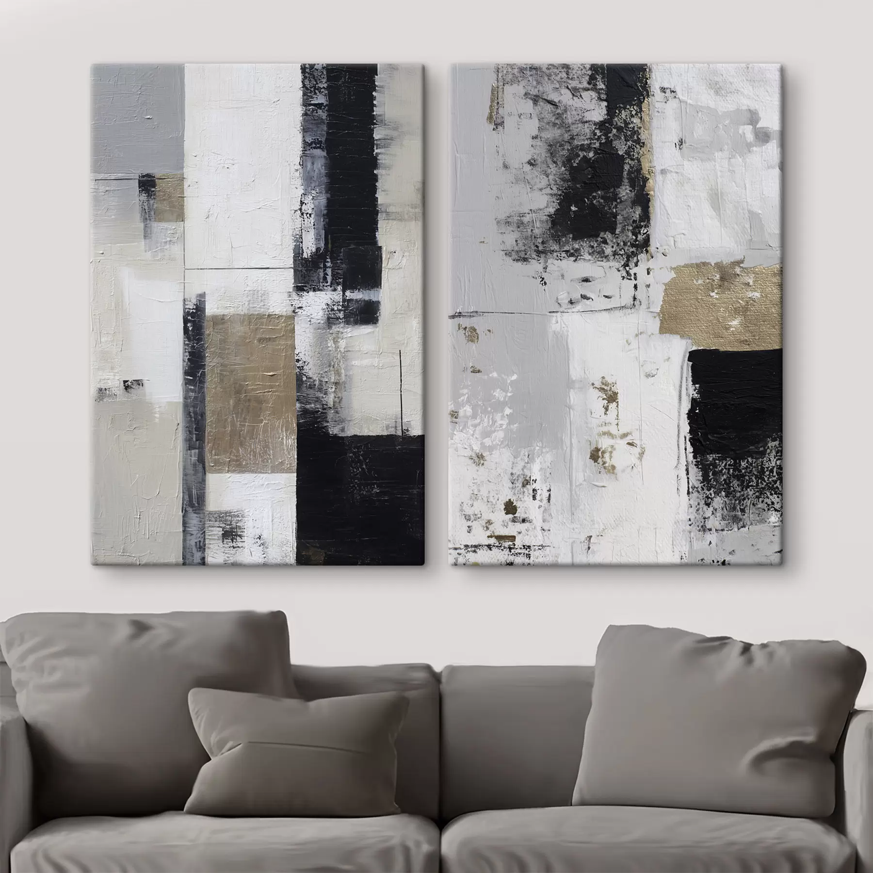 Картина сучасна абстракція в контрастних кольорах m01176